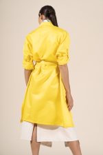 Chloe in Yellow Protective Outerwear Trench Coat - Image 6