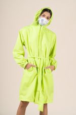 Frances in Neon Protective Outerwear Coat - Image 9