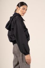 Quin in Black Protective Outerwear Jacket with Hood - Image 5
