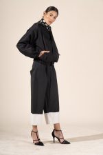 Quin in Black Protective Outerwear Jacket with Hood