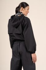 Quin in Black Protective Outerwear Jacket with Hood - Image 10