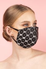 Silk Brocade Face Masks in Black (Set 3A) - Image 4