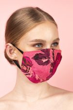 French Rose Silk Brocade Face Masks (Set 7)
