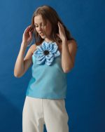Irene Top in Dusty Blue - Image 2